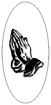 DG5000-516-BK-WT Black Praying Hands White